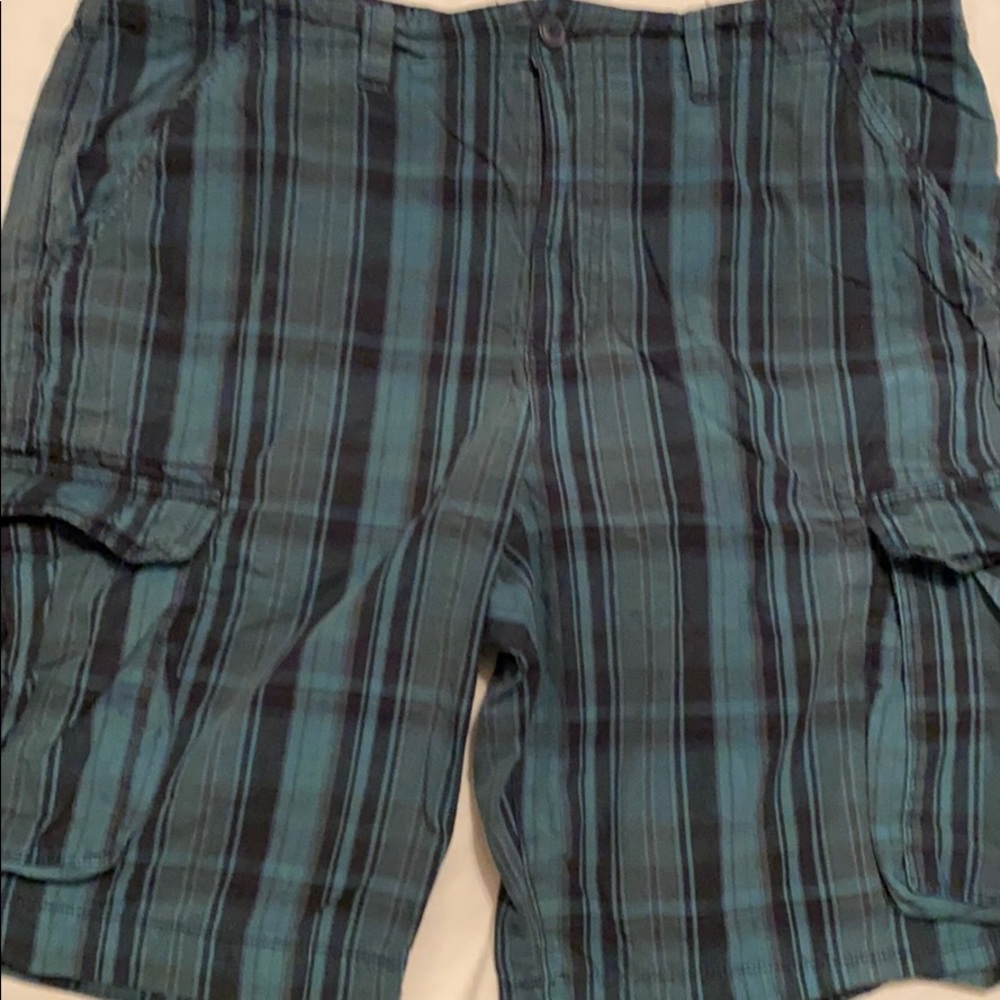Sonoma Blue/Green Plaid Cargo Shorts